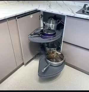 Anova Gray Magic Corner Cabinet Pot Rack