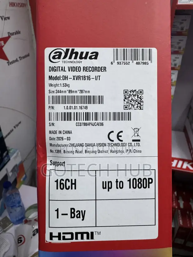 Dahua 16 Channel 2MP DVR DH-XVR1B16-I/T - 1