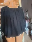 Black & White Leopard Print Long Sleeve Top - 2