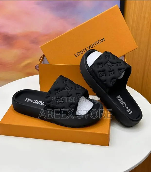 Louis Vuitton Slides - Black - 1
