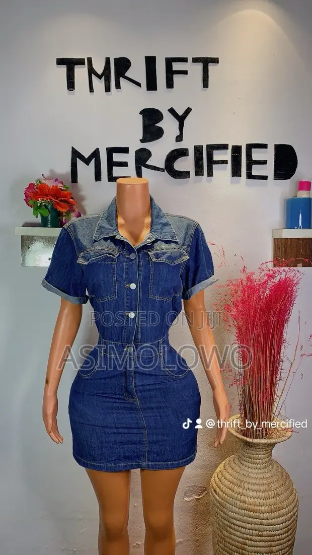 Thrifted Denim Gown - Classic Style - 1
