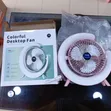 Colorful Desktop Fan with RGB Lighting - 2
