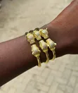 Stylish Stainless Steel Bracelet - Gold - 2