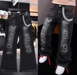 Zinny Collection Jeans Na Maza Baƙi Mai Faɗi - 1