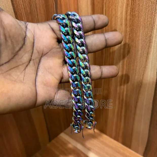 Colourful Cuban Bracelet - Stainless Steel - 1