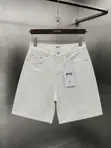 PROJECT Distressed Denim Shorts - White - 5