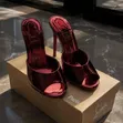 Christian Louboutin White Patent Peep-Toe Mule Heels Size 37-42 - 2