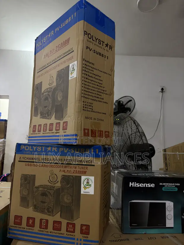 Polystar PV-SUB811 2.1 Bluetooth Home Theater Speaker - 1