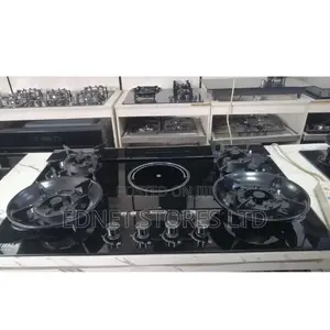 Phiima 4+1 Flip Up Kitchen Cookertop Hob, Tempered Glass