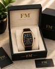 FM Leather Wrist Watch for Men - 1
