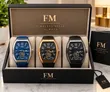 FM Leather Wrist Watch for Men - 4
