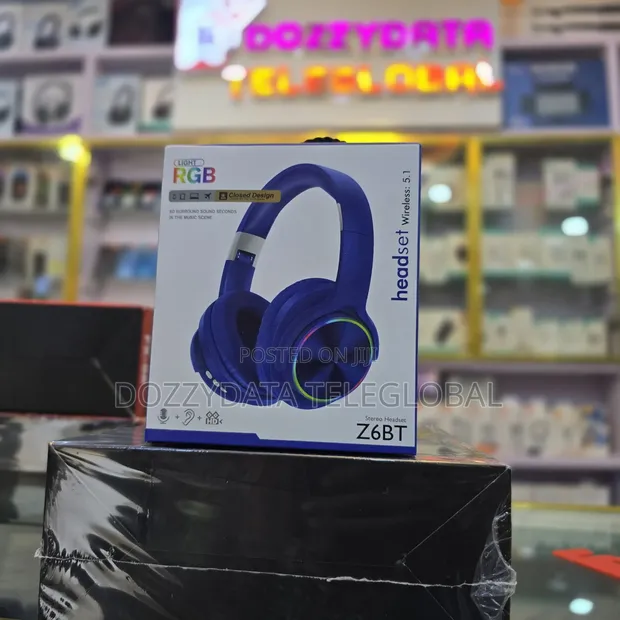 Z6BT Wireless Bluetooth Headset with RGB Lighting - 1