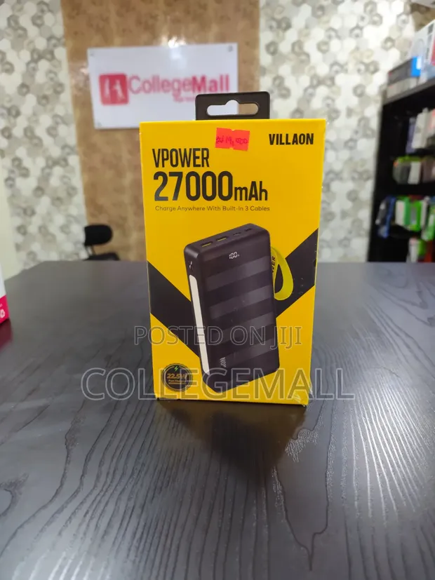 Villaon 27,000mAh Power Bank with 3 Built-in Cables - 1