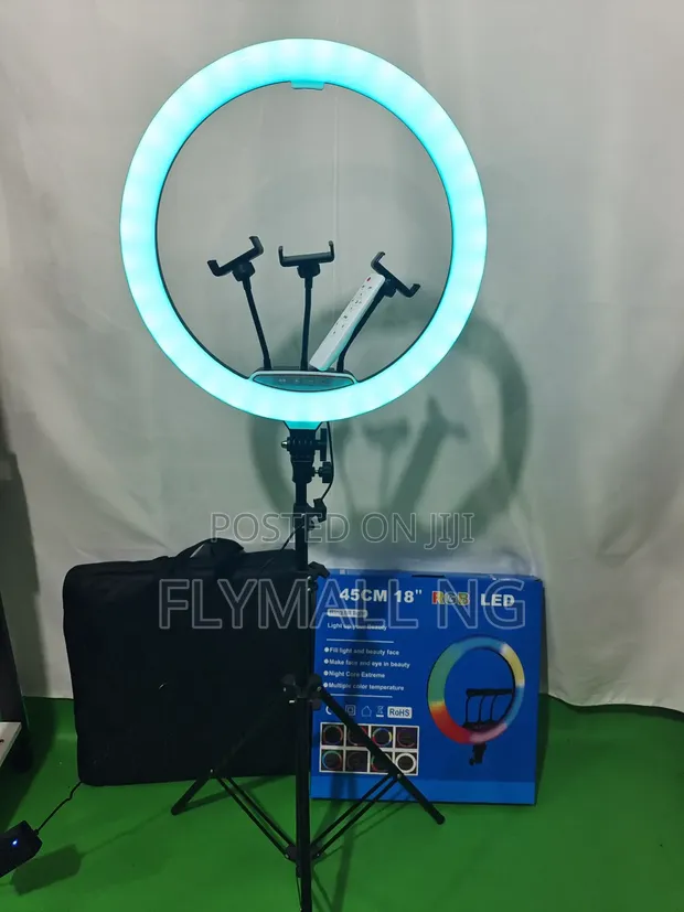 45cm RGB LED Ring Light tare da Tripod - 1