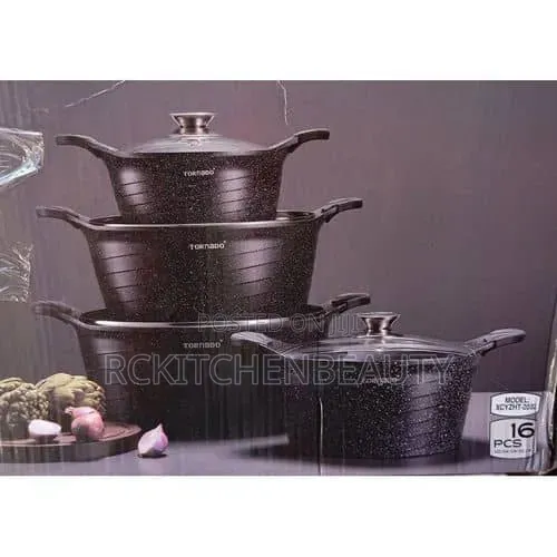 4-Piece Granite Pot Set - 1