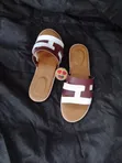 Hermes Slippers for Ladies - Brown Leather - 2