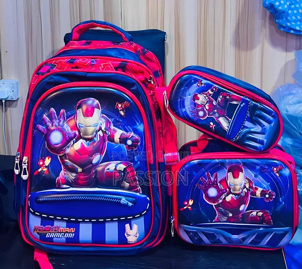 Jakara Makaranta 3-in-1 Iron Man na Yara da Akwatin Abinci - 1