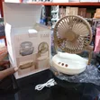 Rechargeable Desktop Fan with LED Light - 2