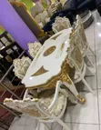 Royal Dining Table tare da 6 Fabric Chairs - 4