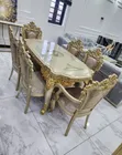 Royal Dining Table tare da 6 Fabric Chairs - 5