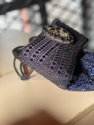 Zara Blue Mini Handbag and Heels Set