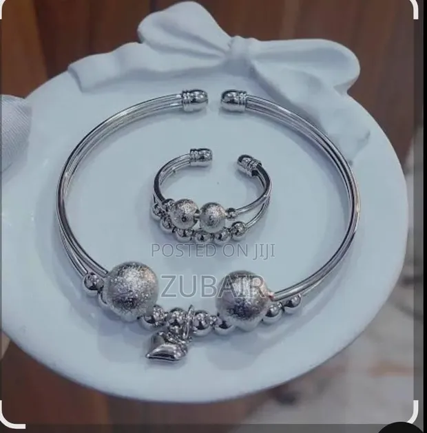 Silver Bangles and Ring Set - 1