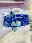 Stone Bead Bracelet - Blue Pearls - 2
