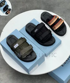 Premium Lanvin Velcro Strap Slides