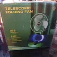 Telescopic Folding Fan with Phone Holder - 1