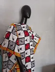 Short Black Bubu Dress - Ankara Fabric - 2