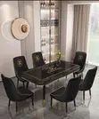 Home Interiors Marble Dining Table with 6 Chairs - 1