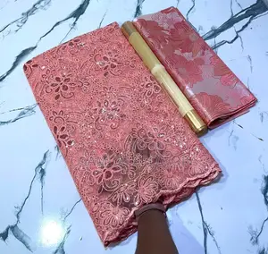Sequins Lace Fabric - Quality for Aso Ebi