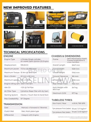 New TVS King Deluxe Plus iTouch Start 2025 Yellow