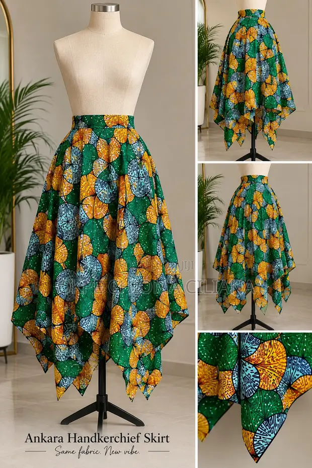 Ankara Handkerchief Skirt - 1