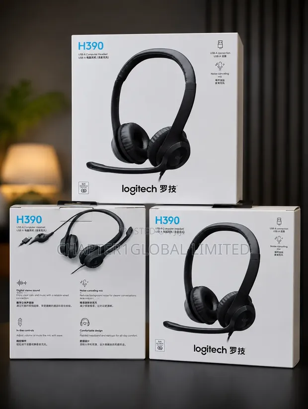 Logitech H390 USB-A Computer Headset - Brand New - 1