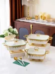Luxury Ceramic Food Warmer Casserole Dish Set - 1