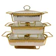 Luxury Ceramic Food Warmer Casserole Dish Set - 2