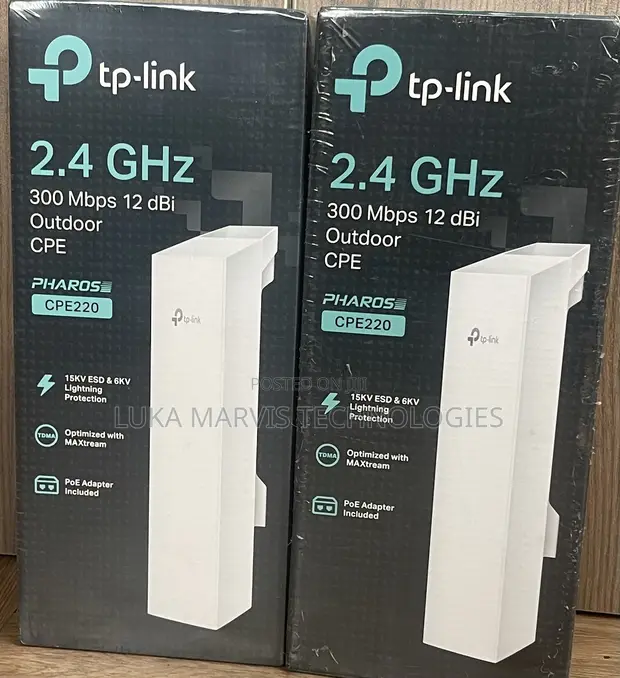 TP-Link CPE220 Outdoor 2.4GHz Access Point - 1
