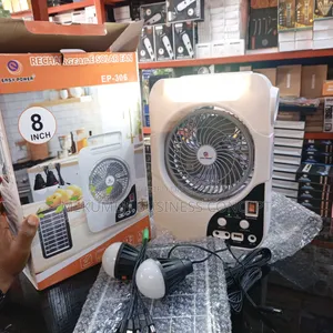 Easy Power 8" Rechargeable Mini Table Solar Fan