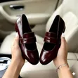 Zara Flat Loafers - Black Faux Leather - 2