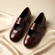 Zara Flat Loafers - Black Faux Leather - 3