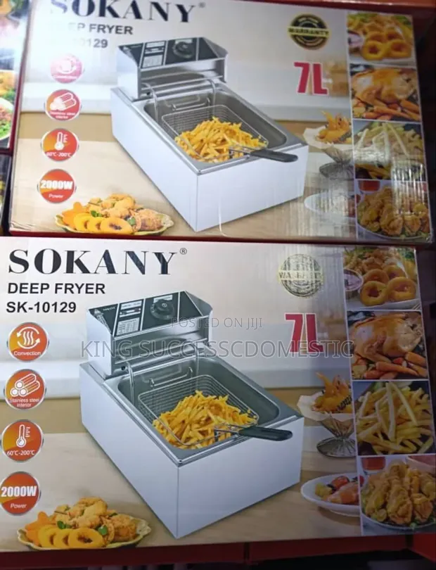 Sokany 7L Stainless Steel Commercial Deep Fryer (2000W) - 1