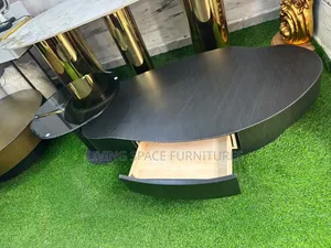 Modern 2-in-1 Oval Coffee Table Set