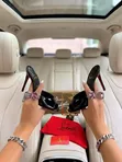Zara Black Faux Leather Slip-On High Heels - Size 40 - 3
