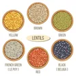 Lentils (Green, Red, Yellow, Brown, Black) - 500g - 5