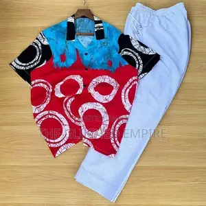 2 Piece T-shirt Mai Girma da Wando Mai Sauƙi