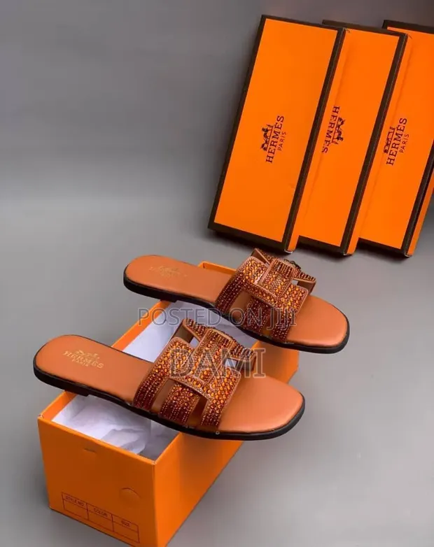 Hermes Leather Slippers - Women's - 1