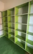 MBF Shelving Units - Green, Veneer Finish - 2