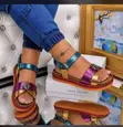 Multicolor Metallic Platform Sandals - 2