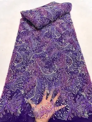 Lace Jacquard Mai Kyau don Aso Ebi